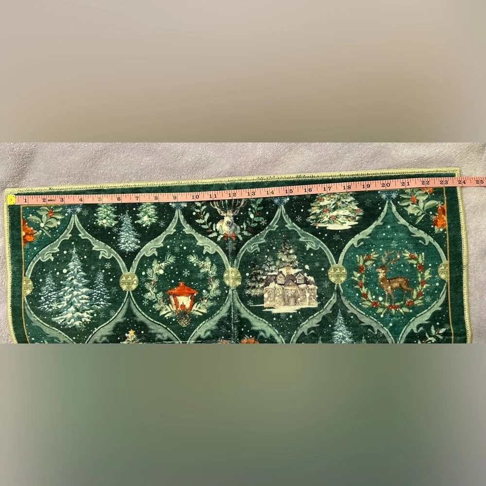Festive Green Holiday Rug